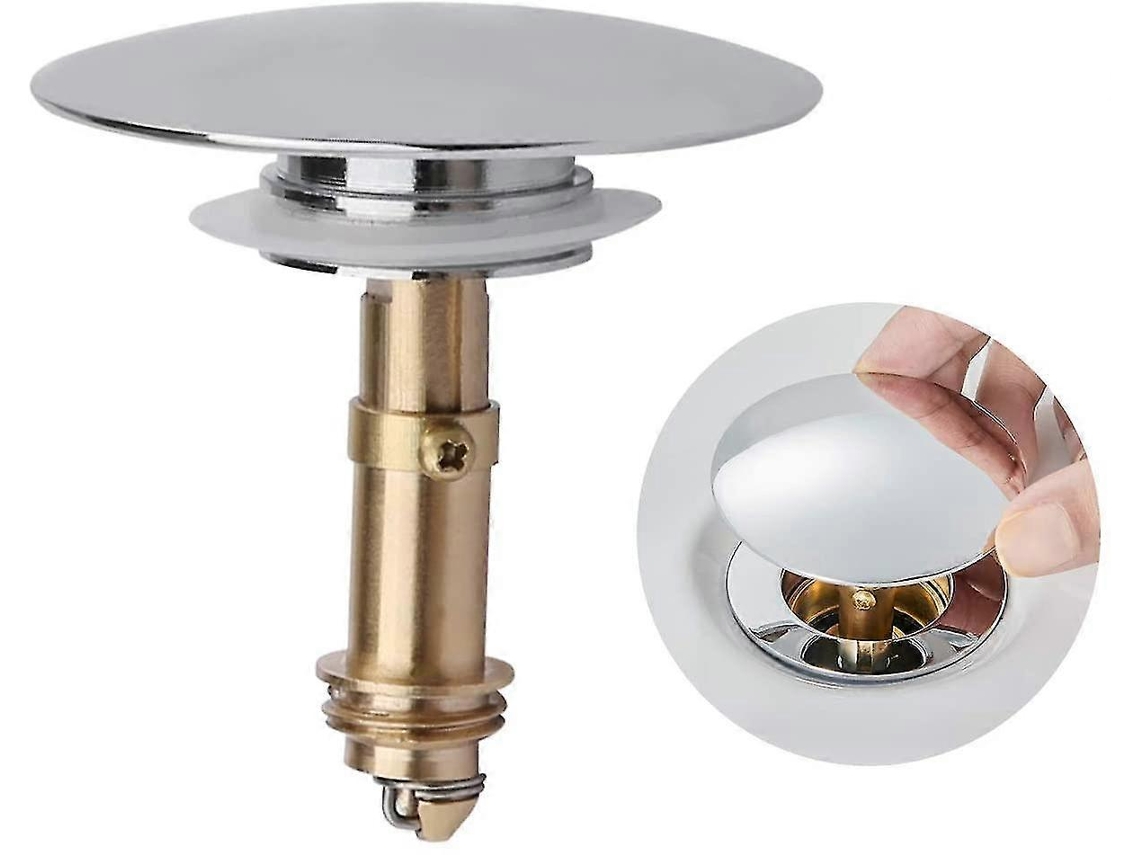 Tapon de Desagüe Pop up de Latón para Fregadero, Clic Clack Con Tapa, Reemplazo para Lavabo de Baño Y Cocina