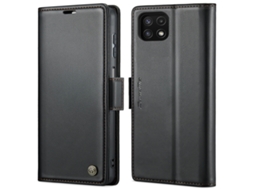 Capa Para Samsung Galaxy A22 5g Borboleta Fivela Litchi Textura Rfid Antirroubo De Telefone De Couro Preta