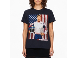 Rockinstone Talladega Nights Movie Rb And Flag Navy Adult T-shirt Size:xxxl