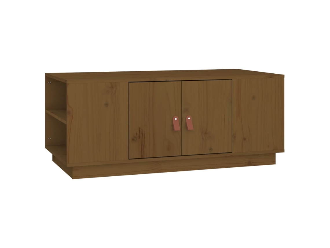 Mesa de Centro 100x50x41 Cm Pinho Maciço Castanho Mel MAISON EXCLUSIVE