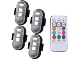 Luzes De Advertência Led Multicoloridas Universais Para Motocicletas E Bicicletas, Intermitentes, À Prova D Água Ip65