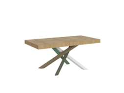 Mesa Extensível 200/460x90 Cm Volantis Carvalho Natural Pernas Multicoloridas 4/a Itamoby