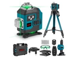 Nível A Laser 16 Linhas Linha Verde 360° Horizontal E Vertical Autonivelante Super Potente Com 2 Baterias Onevan