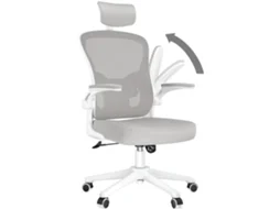 Cadeira de Escritório Ergonómica com Apoio RACINGREAT Costas Altas Inclinável (Braços Reguláveis - Cinzento)