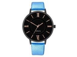 Reloj De Pareja Moda Hombre Mujer Correa Cuero Casual Azul