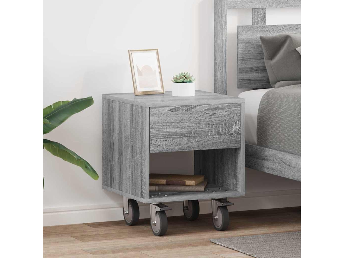 Vidaxl Mesa-de-cabeceira 2 Pcs Cinza Sonoma 40,5 X 40 X 48 Cm