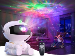 Projetor LED USB Lurelia para carro, controle remoto, rotação de 360°, RGB, céu estrelado, versão astronauta verde 9