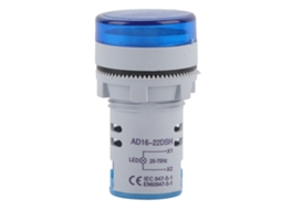 Luz Indicadora De Frequência Hertz Ac Com Display Digital Led Circular Ad16‑22dsh Azul