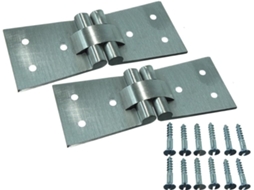 Conjunto De 3 Dobradiças Para Aba Traseira Em Cromo Acetinado Com Parafusos, 102 X 32 X 38 Mm