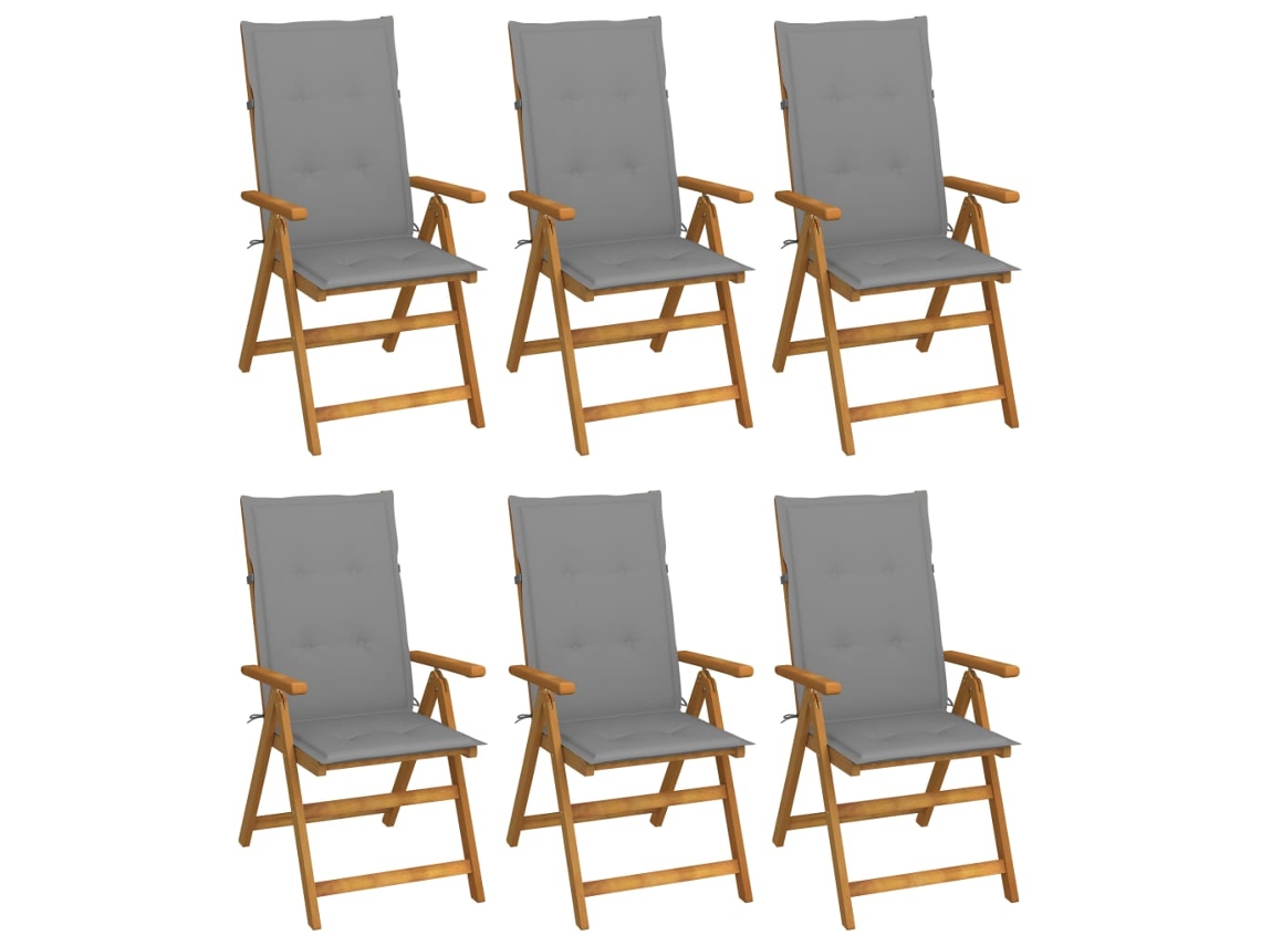 Folding Chair, Folding Chairs Vidaxl Cinzeto Madeira (120 X 50 X 3 Cm)