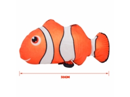 Aetheria peixe Saltitante Elétrico Simulado para Gato Peixe Palhaço Vermelho Brinquedo Balançante