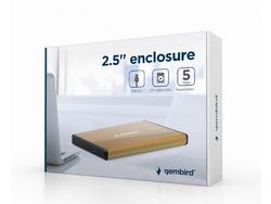 Gembird Ee2-U3S-3-Gl Caixa para Discos Rígidos Caixa de Disco Rígido Dourado 2.5"