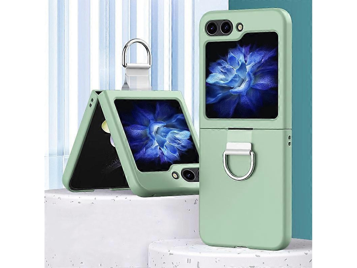 Capa De Pc Com Toque De Pele E Anel Para Samsung Galaxy Z Flip6