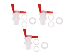 3pcs Torneira de Cerveja Plástica para Barril de Garrafagem Caseira com Acessórios | S/MARCA