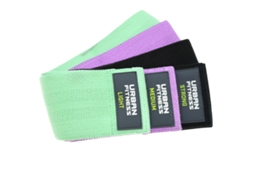 Conjunto De Faixas Elásticas De Resistência Urban Fitness Com Laço De Tecido, 3 Níveis De Resistência, 38 Cm (15 Polegadas)