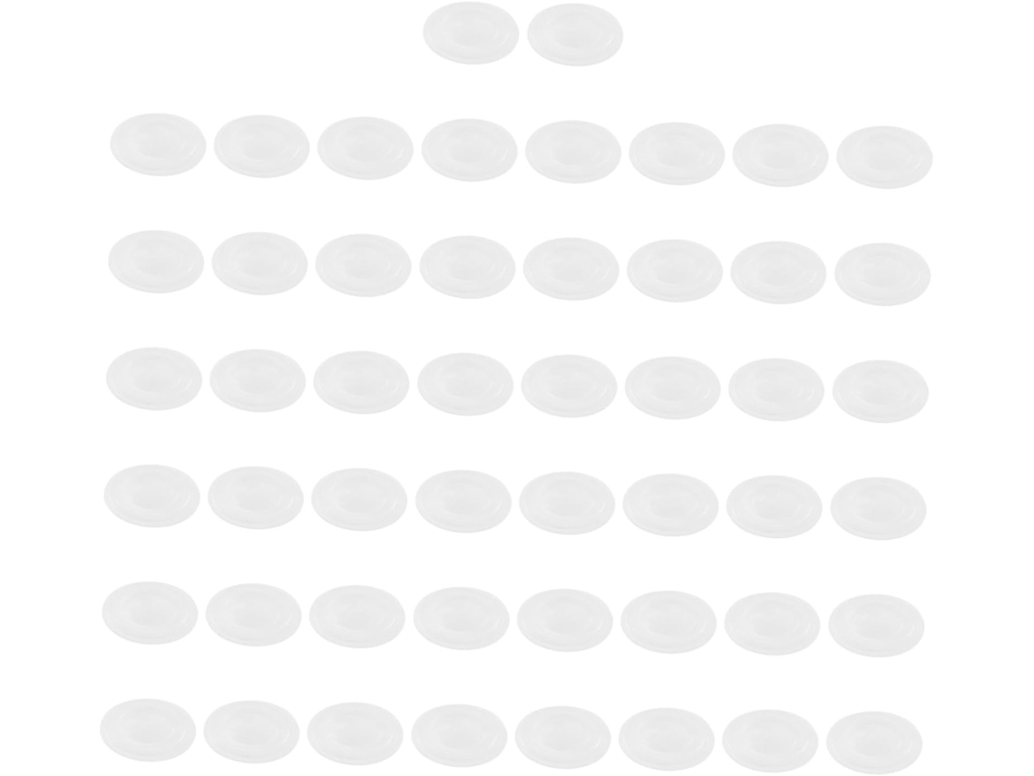 Conjunto De 50 Protetores Porta Adesivos Silicone Para Amortecimento Som, Para Móveis, Armários E Paredes