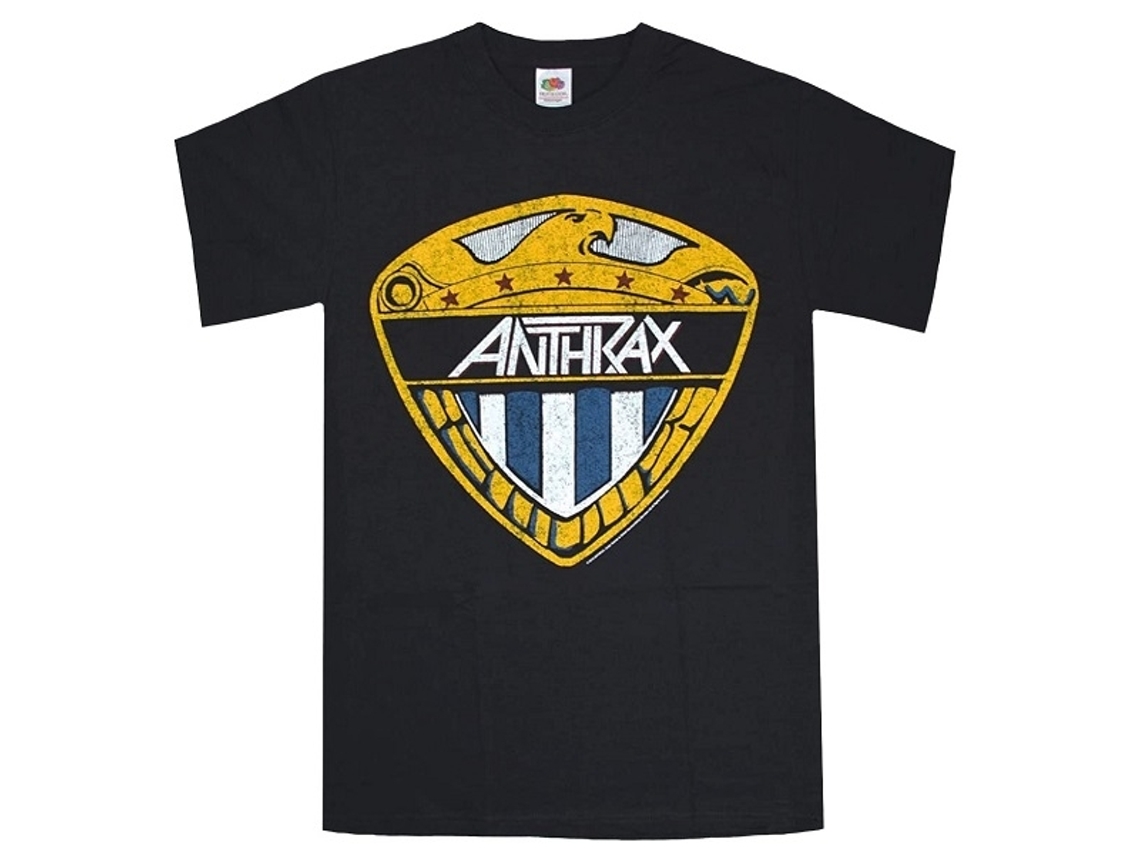 Anthrax Eagle Shield T-shirt Unisex Adults Size:m
