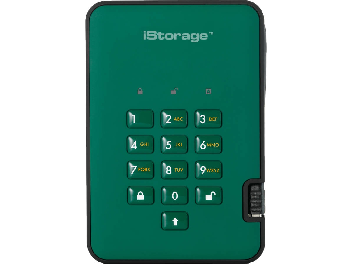 Disco SSD Externo ISTORAGE diskAshur 2 (256 GB - USB 3.1 - 294 MB/s)