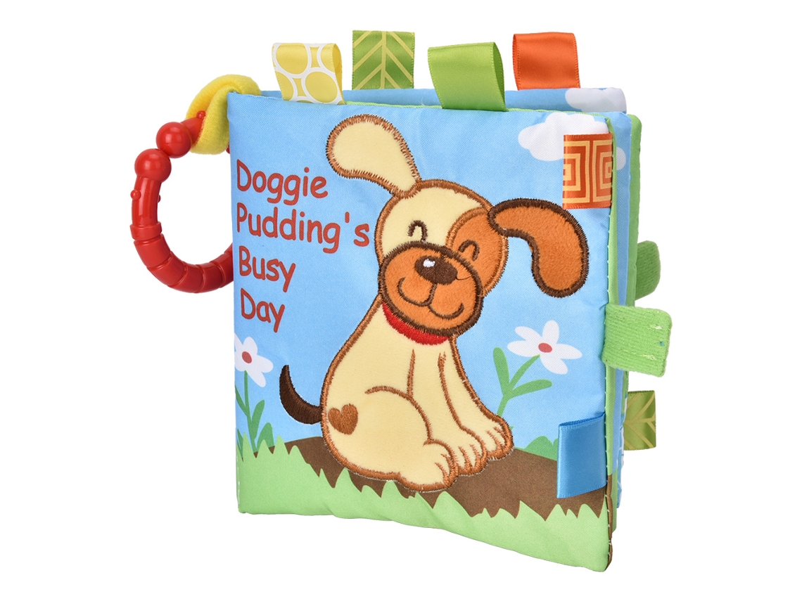 Mali livro de Tecido Macio para Bebê com Sons Brinquedo Educativo Cachorrinho 6 Meses+