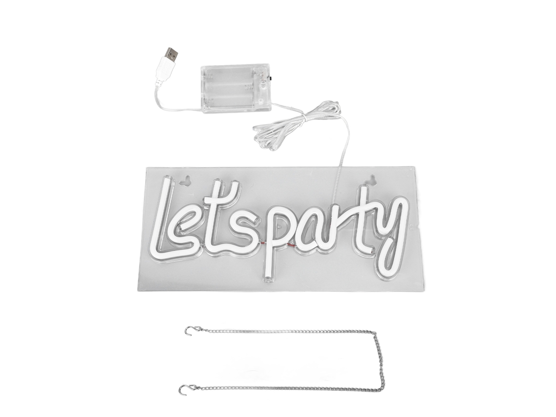 Letreiro de Neon Led para Festas Usb Bateria Parede Decor Casamento | S/MARCA