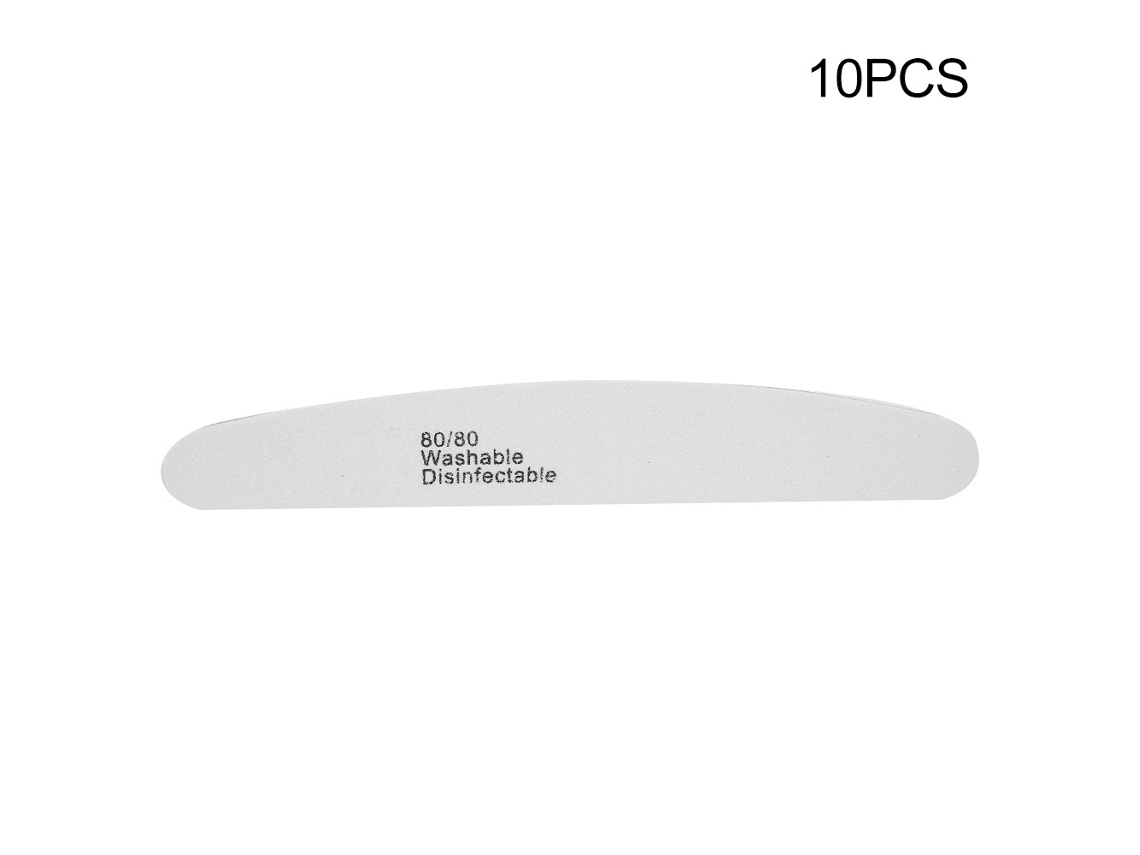 Conjunto de 10 lixas de unha dupla face para manicure e pedicure, tipo A.