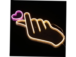 Letreiro Decorativo de Led em Néon, Decoração de Parede, Luz em Formato de Coração, Ambiente Festivo, 1 Peça SFUSHOS