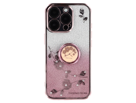 Kadem Capa Em Tpu Com Suporte Para Apple Iphone 16 Pro Max - Ouro Rosa