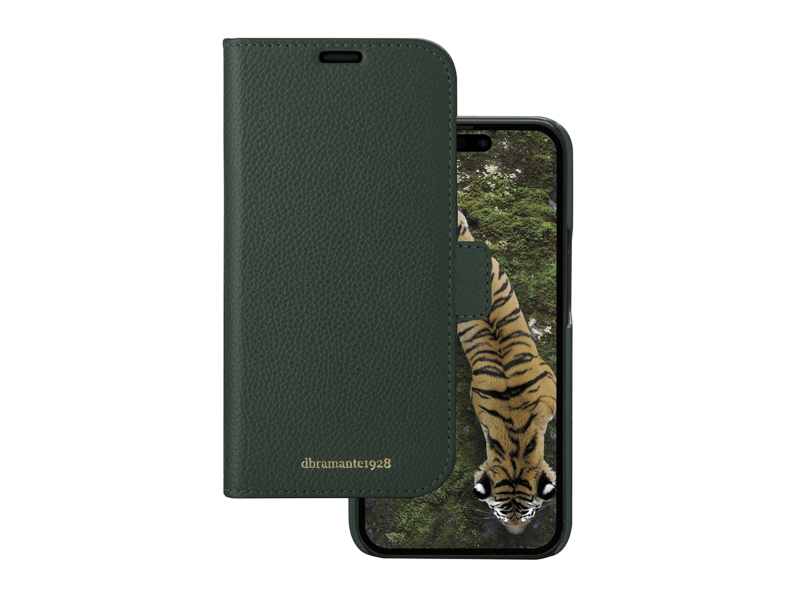 Capa Fólio para iPhone 15 DBRAMANTE1928 Verde