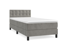 Box Spring Bed, Box Spring Beds Vidaxl Cinzeto Veludo (90 X 200 Cm)