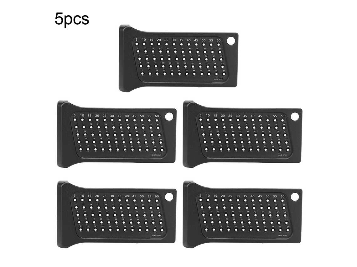 5pcs Régua de Buracos Carpintaria Liga de Alumínio Ferramenta Medição Manual Mini Scriber