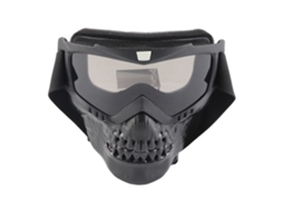 Óculos de proteção para motociclismo off-road com espelho estilo caveira, pretos.