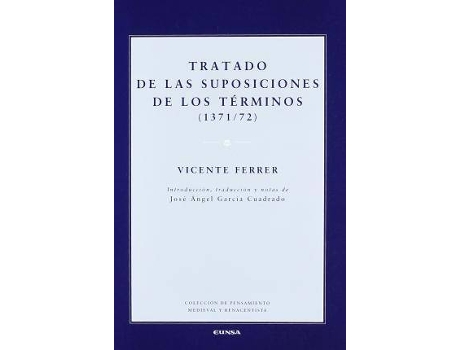 Livro Tratado de Las Suposiciones de Los Terminos (1371/72) de Vincent (Latim)