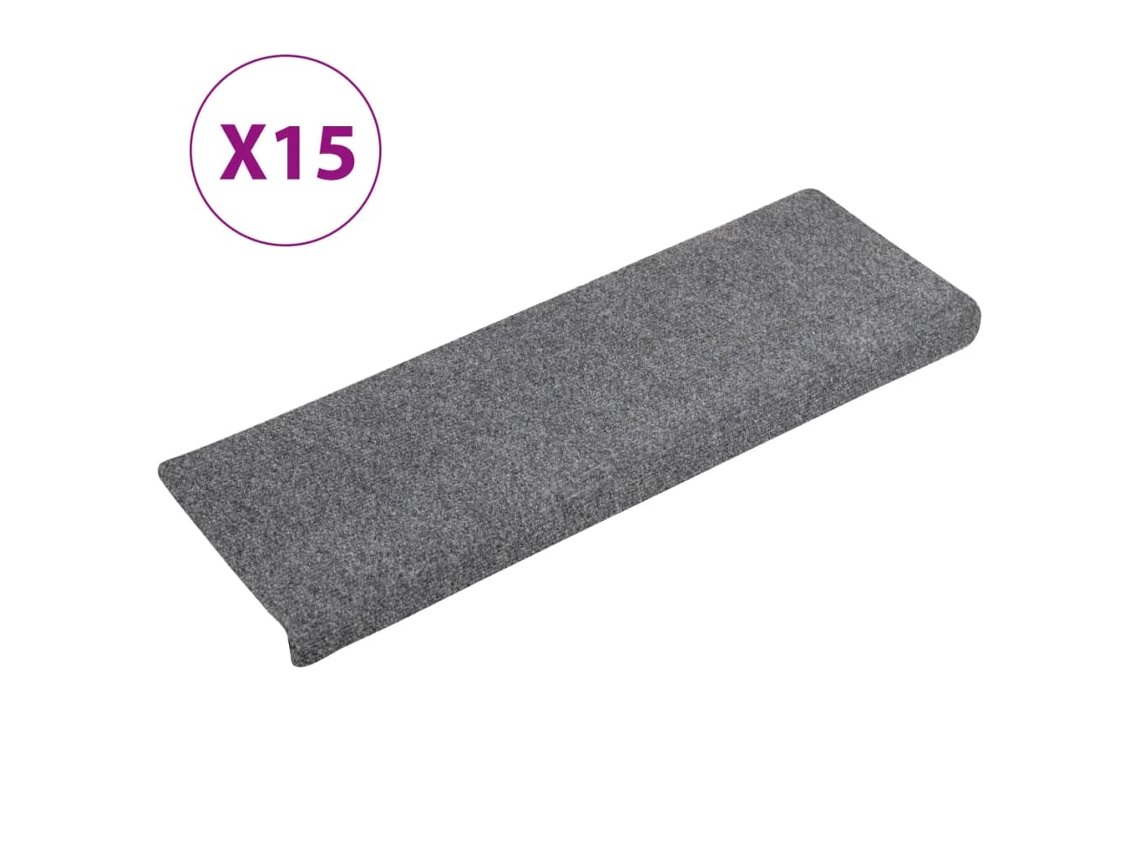 Carpet Stair Tread, Carpet Stair Treads Vidaxl Cinzeto Polipropileno (n/a)