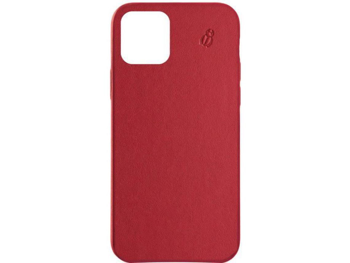 Capa para iPhone 12/12 Pro em Couro - Vermelho