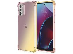 Caneta Stylus Gradiente Antiarranhões Proteção para Moto G Stylus HONGWE. Textura Macia Anti-Choque Transparente