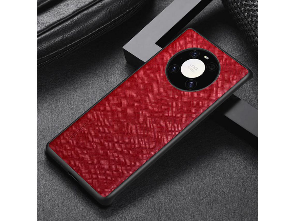 Capa para Huawei Mate40, Mate40 Lite Pele Vermelho