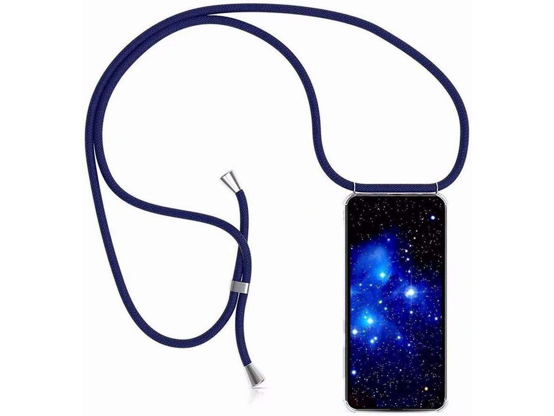 Capa com Cordão para Xiaomi Redmi S2 HONGWE. Silicone Azul