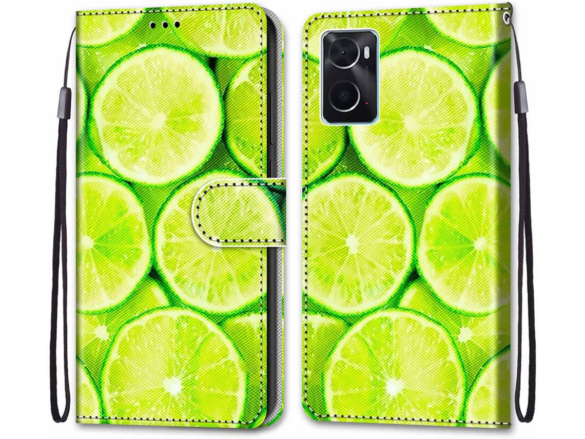 Capa Fólio para Realme 9I HONGWE. Pele Sintética Anti-Choque Magnética Multicor