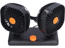 Ventilador De Carro Usb Syrisora Com Duas Cabeças, Dispositivo De Resfriamento Quadrado Ajustável Em 360 Graus Com Baixo