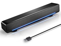 Coluna de Barra de Som Alimentados Por Usb para Computador Desktop Laptop Pc Preto Bluetooth Qualidade de Som Excepcional COZEVDNT