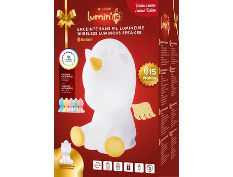 Coluna Sem Fio Luminoso de Unicórnio Dourado BIGBEN INTERACTIVE