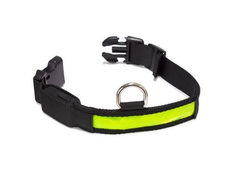 Coleira Luminosa Led Amarelo 28-40X2,5 Cm ARQUIVET