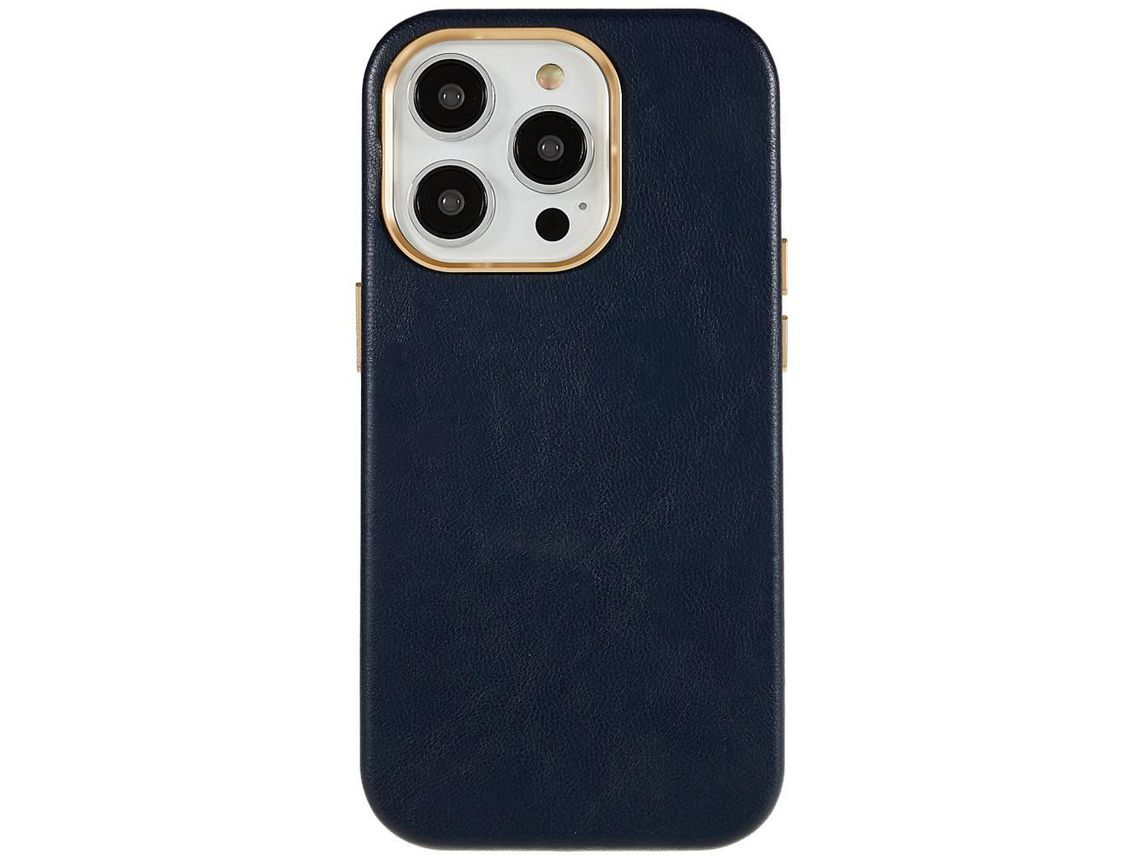 Capa para iPhone 14 Pro Pele Sintética Azul