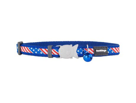 Coleira para Gato Red Dingo US Flag 20-32 cm Azul