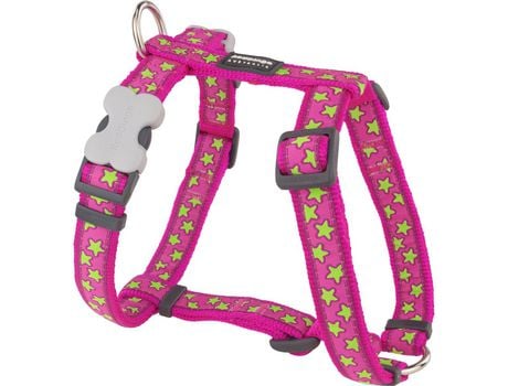 Arnês para Cães Red Dingo On Hot 25-39 cm Cor de Rosa