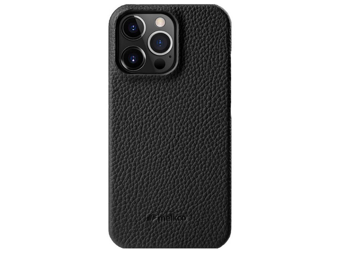 Capa para iPhone 13 Pro Pele Sintética Anti-Choque Preto