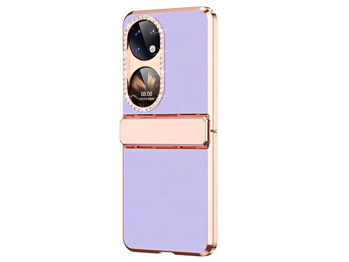 Capa para Huawei P50 4 Pele Sintética Roxo