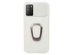 Capa para Xiaomi Poco M3, Redmi 9T, Poco 9T 9 Note 9 4G Pele Sintética Branco