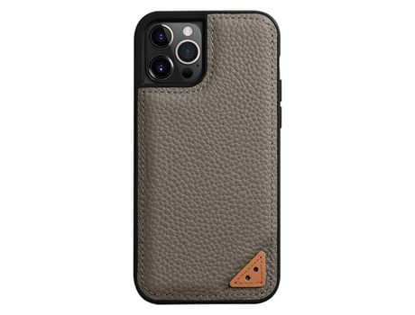Capa para iPhone 13 Pro Max MELKCO Pele Sintética Anti-Choque Cinzento