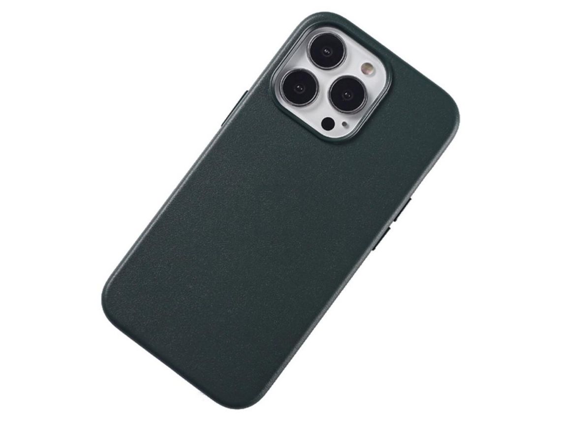 Capa para iPhone 14 Pro Max Pele Sintética Verde